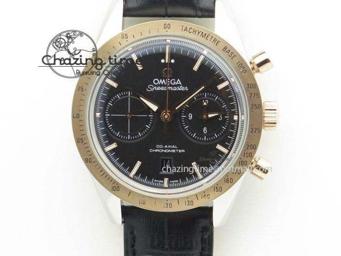 0408 Planet Ocean Master Chrono 45mm SS OM 1:1 Best Edition Black Dial On Orange Rubber Strap A Attractive 8170